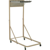Interion® Blue Print Pivot Mobile Rack with 12 Pivot Hangers & 12 30" Hanging Clamps