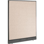 Interion® Non-Electric Office Partition Panel with Raceway, 48-1/4"W x 46"H, Tan