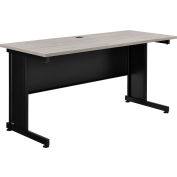 Interion® 60"W Desk - Gray rustique