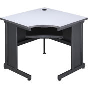 Interion® 36"W Corner Desk - Gris