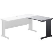 Interion® 36" W droit remis retour Table, gris