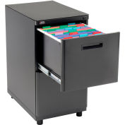 Dossier de piédestal Interion®, 2 tiroirs, 16 » L x 20 » P x 29"H, noir