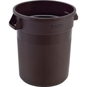 Global Industrial™ Plastic Trash Can, 20 Gallon, Brown