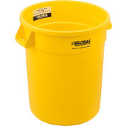 Global Industrial™ Plastic Trash Can - 20 gallons jaune