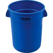 Global Industrial™ Plastic Trash Can - 32 Gallon Bleu