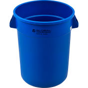 Global Industrial™ Plastic Trash Can - 32 Gallon Bleu