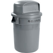 Global Industrial™ Plastic Trash Can with Dome Lid - 32 Gallon Gray