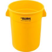 Global Industrial™ Plastic Trash Can - 32 gallons jaune