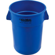 Poubelle en plastique ™ industrielle mondiale - 44 gallons, bleu
