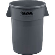 Global Industrial™ Poubelle en plastique, 44 gallons, gris
