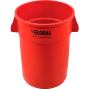 Poubelle en plastique ™ industrielle mondiale - Gallon 44 rouge