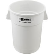 Poubelle en plastique ™ industrielle mondiale - Gallon 44 blanc