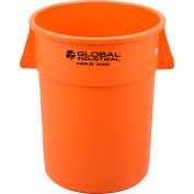 Global Industrial™ Plastic Trash Can - 55 Gallon Orange vif