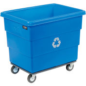 Dandux Recycling Cube Truck For Multiple Recyclables, 14 Bushel, Blue