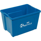 Global Industrial™ Curbside Recycling Bin, 18 Gallon, Blue