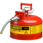 Justrite® sécurité de Type II peut - 2-1/2 Gallon avec tuyau de 5/8", 7225120