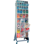 Extrémité Mobile quantique sur Bin Floor Stand QFS270-72 + QFS400-recto verso 70" H Ivoire