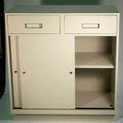 Fenco Teller Pedestal Cabinet S-251-A - 4 Drawers Sliding Doors 37"W x 19"D x 38-1/2"H Champagne