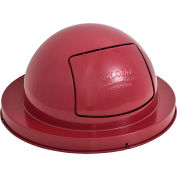 Couvercle global industriel™ dôme en acier pour conteneur poubelle en maille, rouge