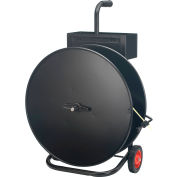 Global Industrial Strapping Cart for PP & Steel Strapping for 1/2" Strap Width, Black