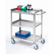 Global Industrial™ Stainless Steel Utility Cart 24"L x 16-1/4"W x 33"H 400 Lb. Cap.