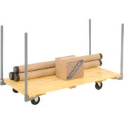 Global Industrial Stake Handle Hardwood Deck Truck 48x24 1000 Lb. Cap. 5" Polyurethane Casters