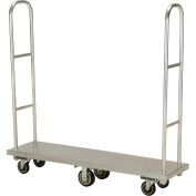 Global Industrial Aluminum Deck Narrow Aisle U-Boat Platform Truck 63 x 16 1500 Lb. Cap.