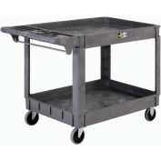 Global Industrial™ Utility Cart w / 2 étagères et roulettes de 5 « , 500 lb. Capacité, 46"L x 25 » L x 33"H