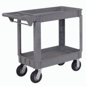 Global Industrial™ Utility Cart w / 2 étagères et roulettes de 6 « , 500 lb. Capacité, 40"L x 17 » L x 35"H