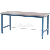 Global Industrial™ 72x30 Adj. Height Workbench Square Tube Leg, Stainless Steel Square Edge BL