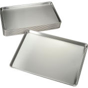 Plaque à pâtisserie Nexel® BP1826, grand format, 18 po l x 26 po L, aluminium de calibre 18, bord à armature métallique, qté par paquet : 12