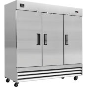Nexel® Reach In Freezer, 3 portes pleines, 72 pi³, acier inoxydable
