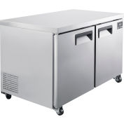Nexel® Réfrigérateur sous comptoir, 2 portes pleines, 11,2 pi³, acier inoxydable
