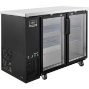 Nexel® Refroidisseur de barre arrière, 2 portes vitrées, 13 pi³, noir