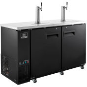 Nexel® Beer Dispenser Cooler w / 2 Distributeurs à un robinet, 15,8 Pi³, Noir