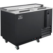 Nexel® Horizonal Bottle Cooler, 2 couvercles coulissants, 12,7 pi³, noir