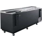 Nexel® Horizonal Bottle Cooler, 3 couvercles coulissants, 26,6 pi³, noir