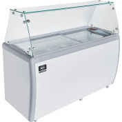 Nexel® Ice Cream Dipping Cabinet w/ Sneeze Guard Cover, 60"W