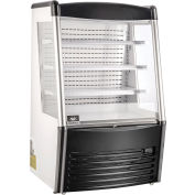 Nexel™ Refrigerated Open Air Merchandiser w/ Curtain, 13.8 Cu. Ft., Black