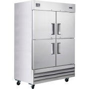 Nexel® Reach In Split Door Freezer, 4 Solid Doors, 47 Cu. Ft.