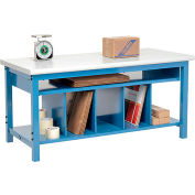 Global Industrial Packing Workbench W/Lower Shelf Kit, Laminate Safety Edge, 60"W x 30"D