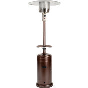 Hiland Patio Heater With Steel Table, 48000 BTU, Propane, Hammered Gold
