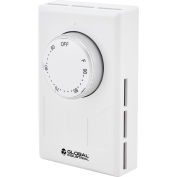 Global Industrial® Thermostat, Heat Only, Line Voltage, Double Pole, With Off Position