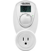 Global Industrial® Plug In Thermostat Control For Heat 120V, Analog 40-95°F