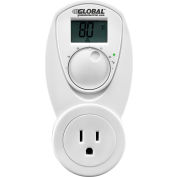 Global Industrial® plug in thermostat control for Heat 120V, Analog 40-95°F