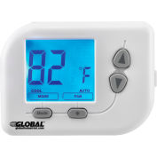 Global Industrial® Programmable Thermostat, Heat, Cool, Off Mode, 5-1-1 Programmable