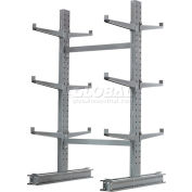 Global Industrial Double Sided Cantilever Rack Starter, 2" Lip, 48"Wx45"Dx72"H