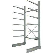 Global Industrial Single Sided Cantilever Rack Starter, 72"Wx52"Dx144"H