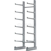 Global Industrial Single Sided Cantilever Rack Starter, 2" Lip, 72"Wx49"Dx10'H