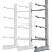 Global Industrial Single Sided Cantilever Rack Add-On, 2" Lip, 48"Wx38"Dx8'H